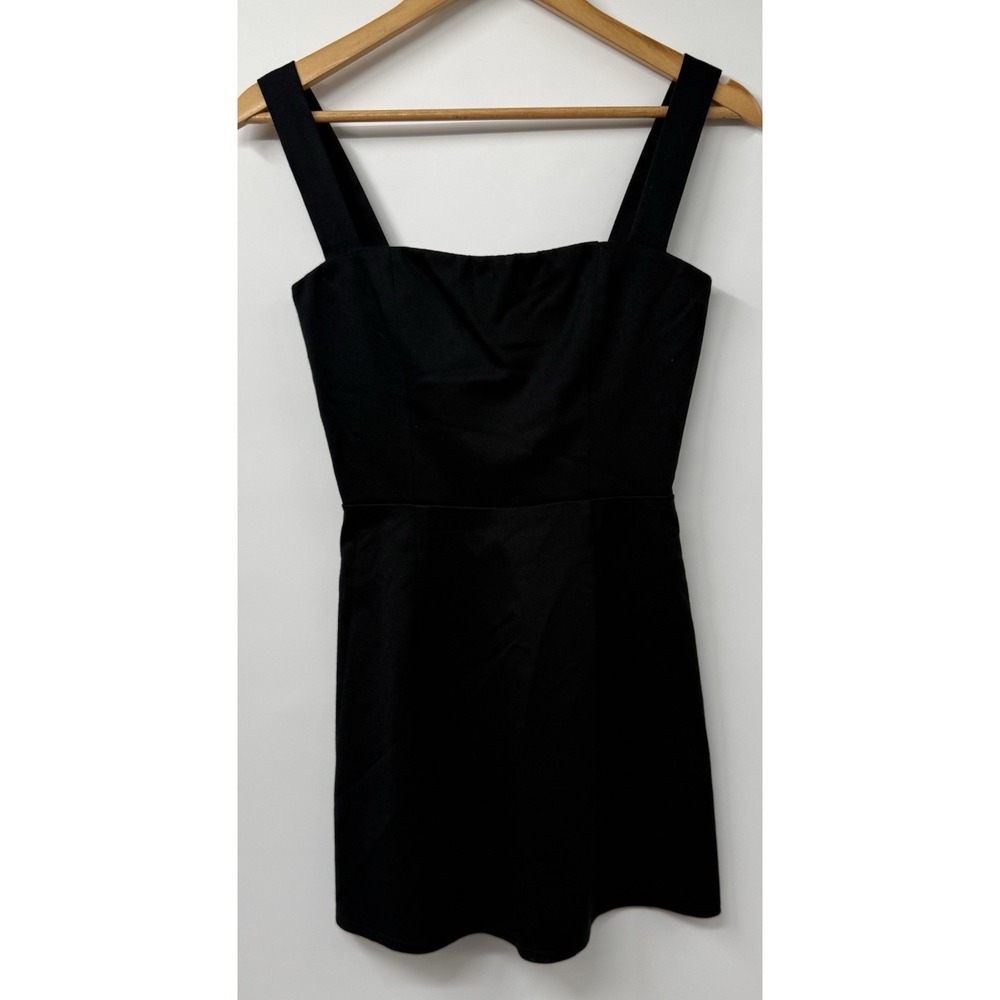 Reformation Revolve Sleeveless Black Super Mini Tank Strap A-Line Dress Size 2